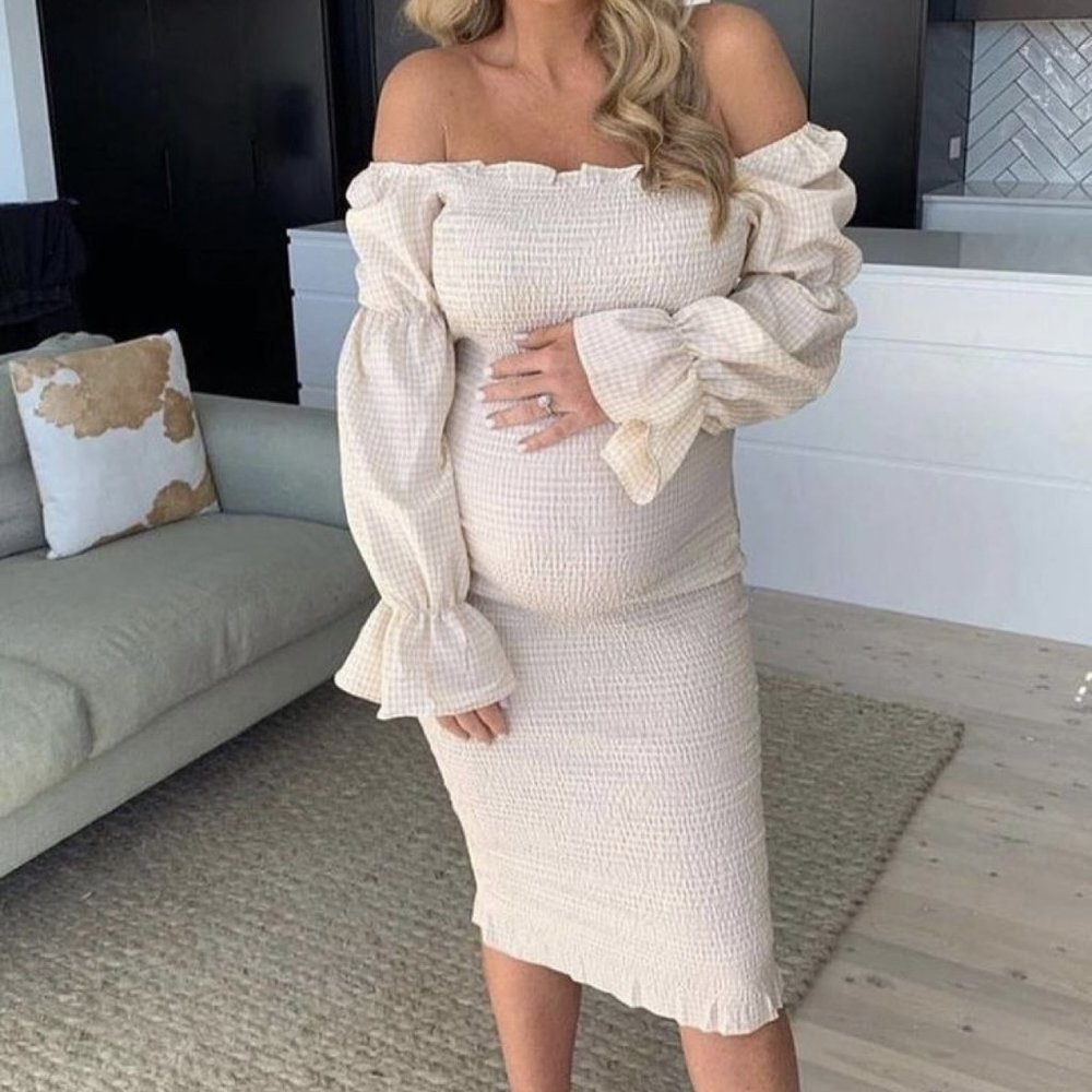 CHARLOTTE DRESS - CREAM GINGHAM